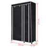vidaXL Folding Wardrobe Black Polypropylene, Steel Space-saving Foldable