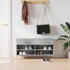 vidaXL Shoe Bench Concrete Grey Engineered Wood, Iron Medium Shoe Bench