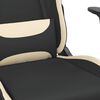 vidaXL Gaming Chair Black and Cream Fabric (100% polyester), Metal, Plywood
