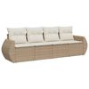 vidaXL Garden Sofa Set Beige, Cream white