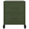 vidaXL Bedside Cabinet Olive Green Cold-rolled Steel Medium