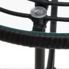 vidaXL Dining Table Black Steel Compact UV-resistant Bistro Table
