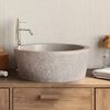 vidaXL Sink Gray &Oslash;15.7"x5.9" Marble