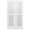 vidaXL Display Cabinet High gloss white Engineered wood Standard
