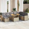 vidaXL Garden Sofa Set Beige, Black, Cream, White