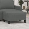 vidaXL Footstool Dark Grey Polyester Compact Footrest Rectangular
