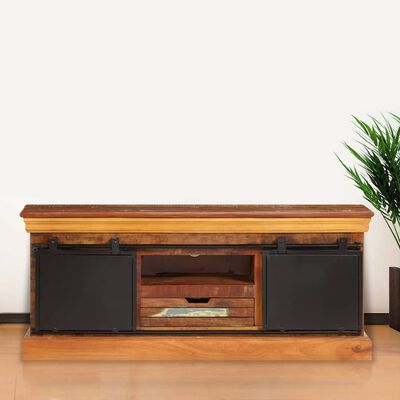 vidaXL TV Stand 43.3"x11.8"x17.7" Solid Wood Reclaimed