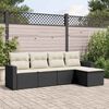vidaXL Garden Sofa Set Black, Cream White