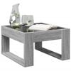 vidaXL Coffee Table Gray sonoma Engineered wood, glass Medium