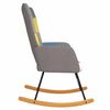 vidaXL Rocking Chair Multicolour Fabric, Foam, Steel, Solid Rubber Wood