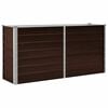 vidaXL Raised Bed Brown Galvanized Steel Large Rectangular Modern