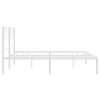 vidaXL Metal Bed Frame White Powder-coated steel 59.1x78.7 in King Size