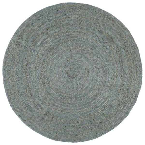 vidaXL Area Rug Olive Green Jute 70.9 in diameter Durable Area Rug