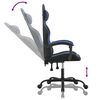 vidaXL Gaming Chair Black and Blue Faux Leather