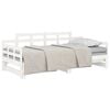 vidaXL Day Bed White Solid pine wood 2x Pull-Out Day Bed Rectangular