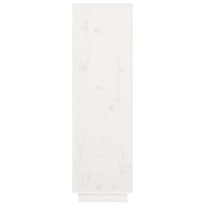 vidaXL Highboard White 15"x13.8"x46.1" Solid Wood Pine