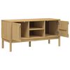 vidaXL TV Cabinet Wax Brown Solid Pine Wood, Engineered Wood