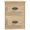 vidaXL Wall-mounted Bedside Cabinet Set of 2 Sonoma Oak Engineered wood