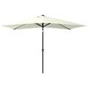 vidaXL Garden Parasol Sand Polyester, Powder-Coated Steel 6.6x9.8 ft