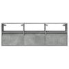 vidaXL TV Wall Cabinet Concrete Gray Engineered Wood Medium