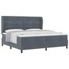 vidaXL Box Spring Bed Dark Grey 78.74 x 78.74 in Polyester
