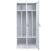 vidaXL Wardrobe Light Grey Steel Medium Wardrobe Rectangular