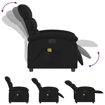 Side view of recliner in multiple positions showing adjustable back and footrest