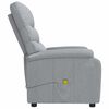 vidaXL Massage Recliner Light Gray Fabric