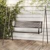 vidaXL Garden Swing Bench Black Steel and Plastic Medium Durable