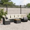 vidaXL Garden Sofa Set Black (sofa set), Cream white (cushions)