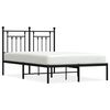 vidaXL Bed Frame Black Powder-Coated Steel Full Bed Frame Rectangular