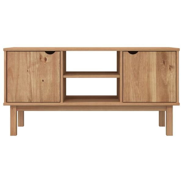 vidaXL Tv Cabinet Solid pinewood, engineered wood Medium Tv Cabinet