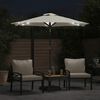 vidaXL Garden Parasol White Polyester, Steel Large Garden Parasol