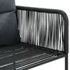 vidaXL Dining Set Black PVC rattan, Powder-Coated Steel, WPC, Aluminum
