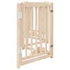 vidaXL Dog Gate with Door Foldable 6 Panels 118.1 " Solid Wood Fir