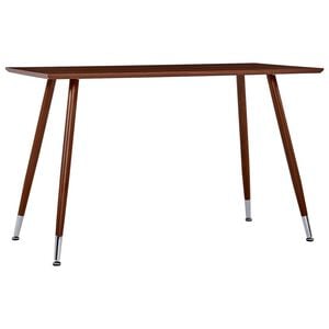 vidaXL Dining Table Brown MDF and Steel 47.2x23.6x29.1 in Durable