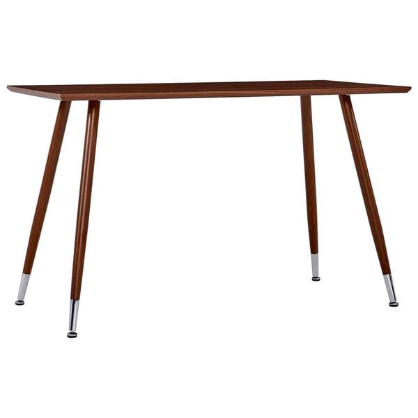 vidaXL Dining Table Brown MDF and Steel 47.2x23.6x29.1 in Durable