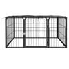 vidaXL Dog Playpen Black Powder-coated steel 39.4 x 39.4 x 19.7 in