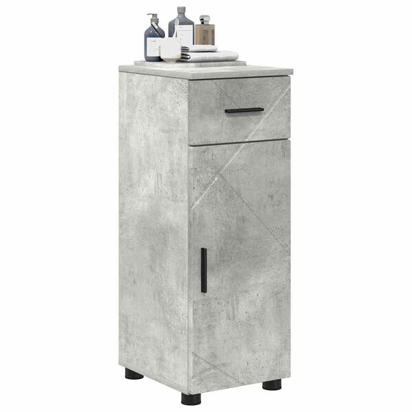 vidaXL Bathroom Cabinet Concrete Grey 11.81 x 13.78 x 31.50 in