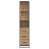 vidaXL Bathroom Furniture Set Artisan Oak 13.78 x 14.76 x 65.35 in