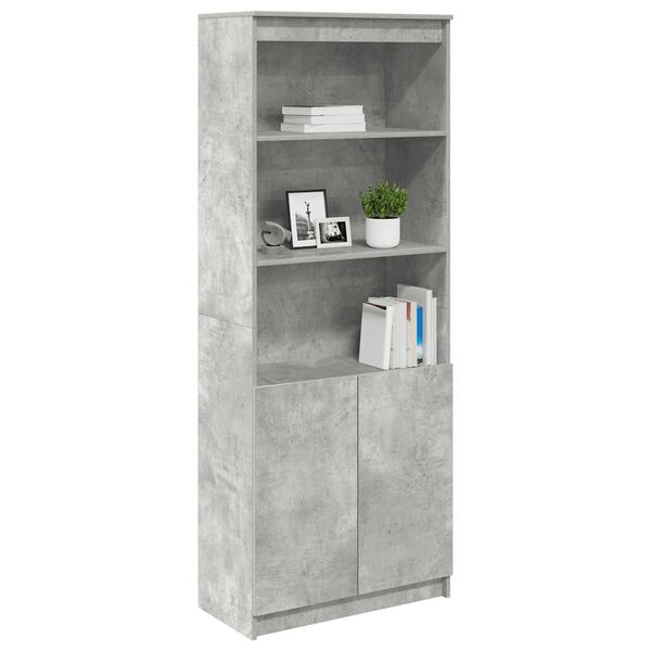 vidaXL Highboard Concrete grey Engineered wood Tall Highboard