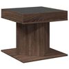 vidaXL Coffee Table Brown oak Engineered wood, glass Compact