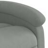 vidaXL Massage Recliner Chair Light Gray Velvet Standard