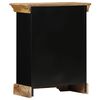vidaXL Sideboard Brown and Black Solid Mango Wood and Powder-Coated Iron