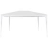 vidaXL Party Tent White Polyethylene roof and steel frame 9.8x13.1 ft