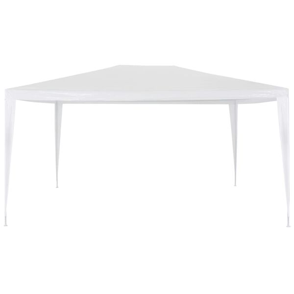 vidaXL Party Tent White Polyethylene roof and steel frame 9.8x13.1 ft