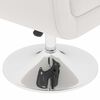 vidaXL Armchair White Faux leather, Chromed steel Small Swivel