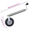 vidaXL Jockey Wheel 1.89 " with 1 Split Clamp and Wheel Chocks