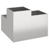 vidaXL Garden Planter Silver 80 x 80 x 60 cm Stainless steel