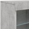 vidaXL Sideboard Concrete Grey Engineered Wood, Glass Large Sideboard